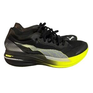 Puma Deviate Nitro Elite Racer Mens Running Shoes Black Neon Yellow 377090-01 9